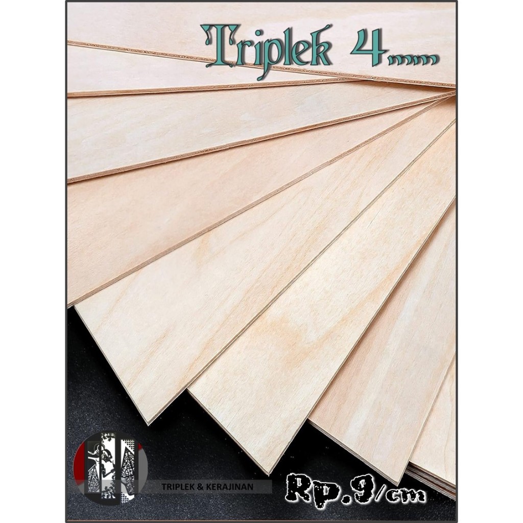 TRIPLEK 4mm Ukuran Custom Harga Rp9/cm (BACA Cara Ordernya Dideskripsi)
