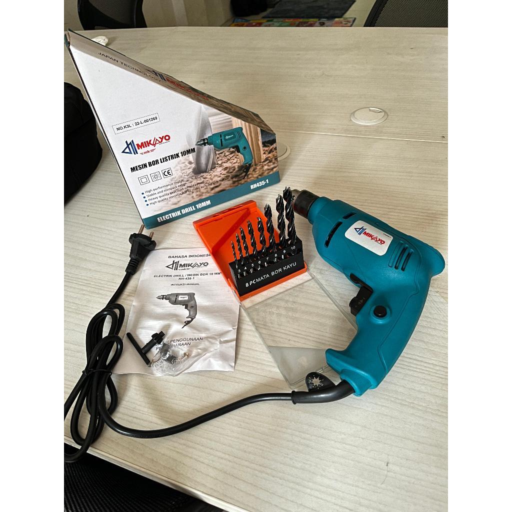 Mesin Bor 10 mm Bolak-balik Variable Speed + bonus mata bor - YUKIDO BOR 10MM - MESIN BOR LISTRIK TE