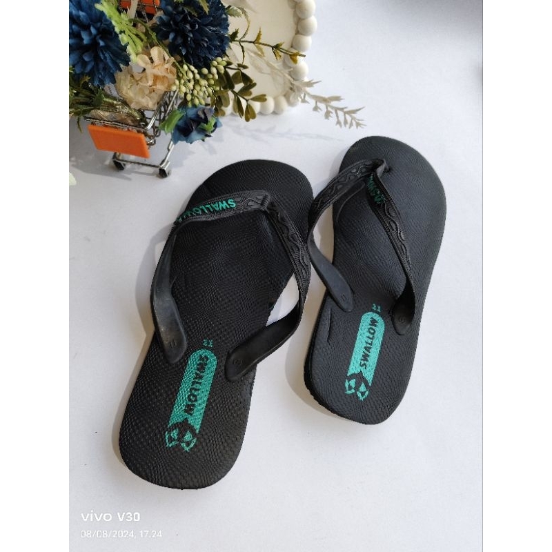 Sandal Swallow Jepit Size Besar Warna Hitam