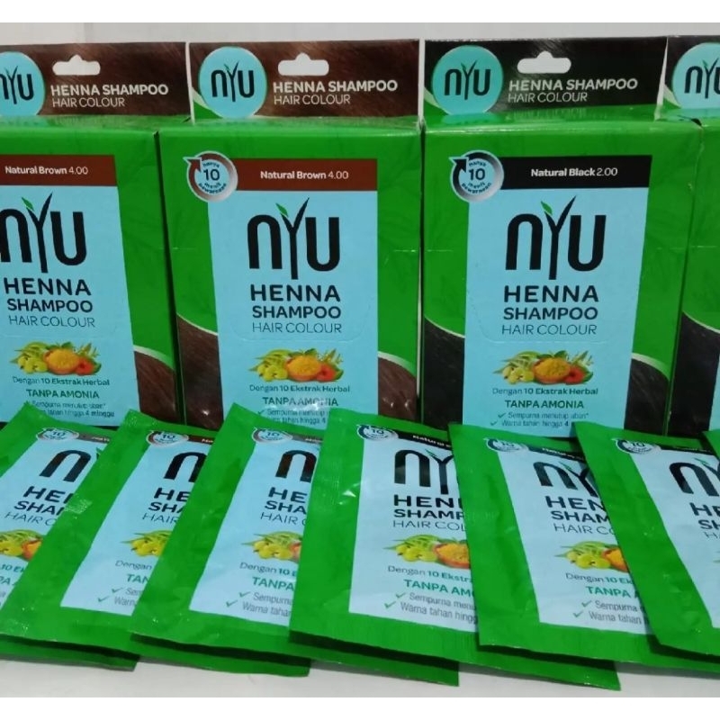 NYU HENNA SHAMPOO Hair colour / shampoo pewarna rambut
