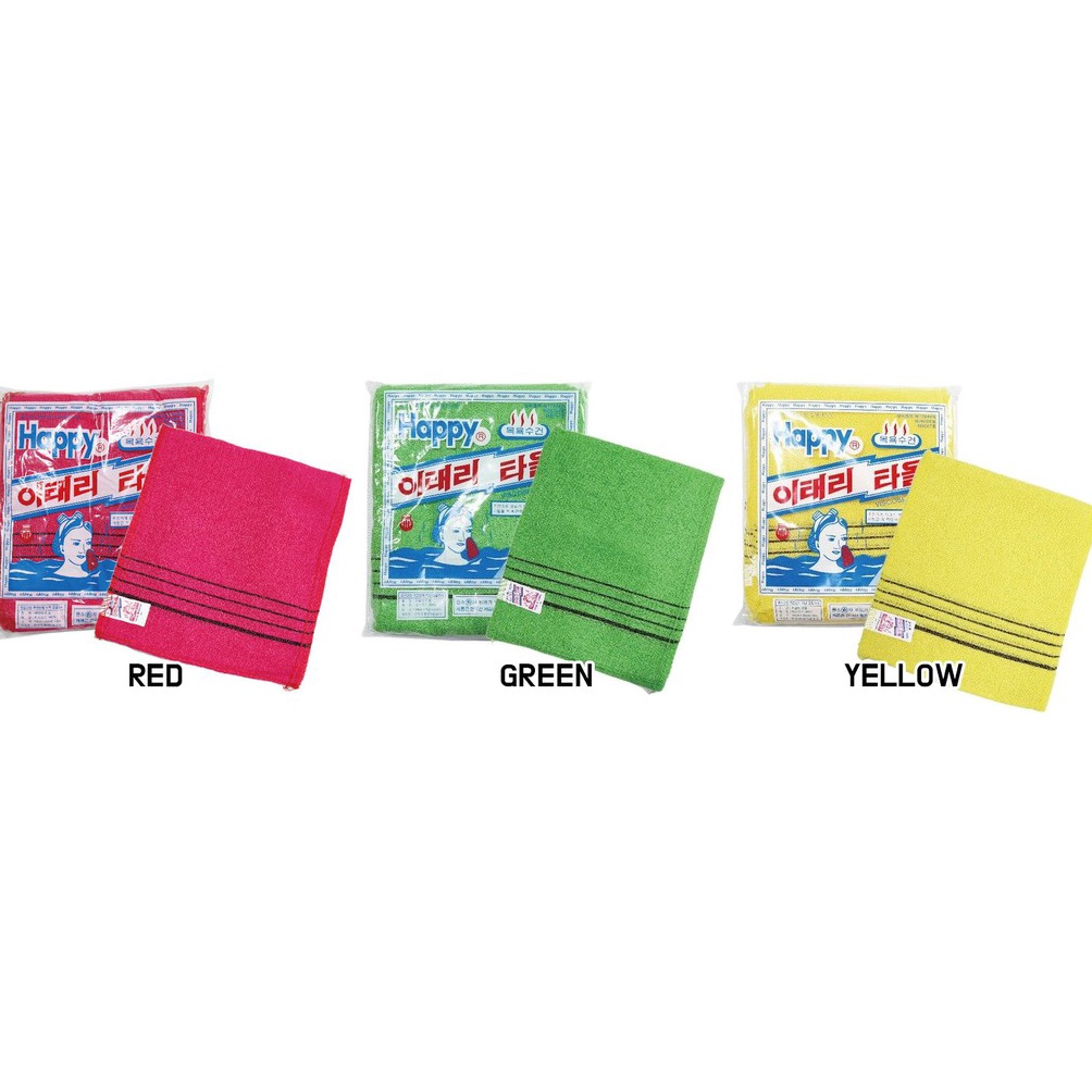 Serbu sekarang HAPPY Korean Exfoliating Towel Handuk Lulur Korea ITALY Scrub Daki
