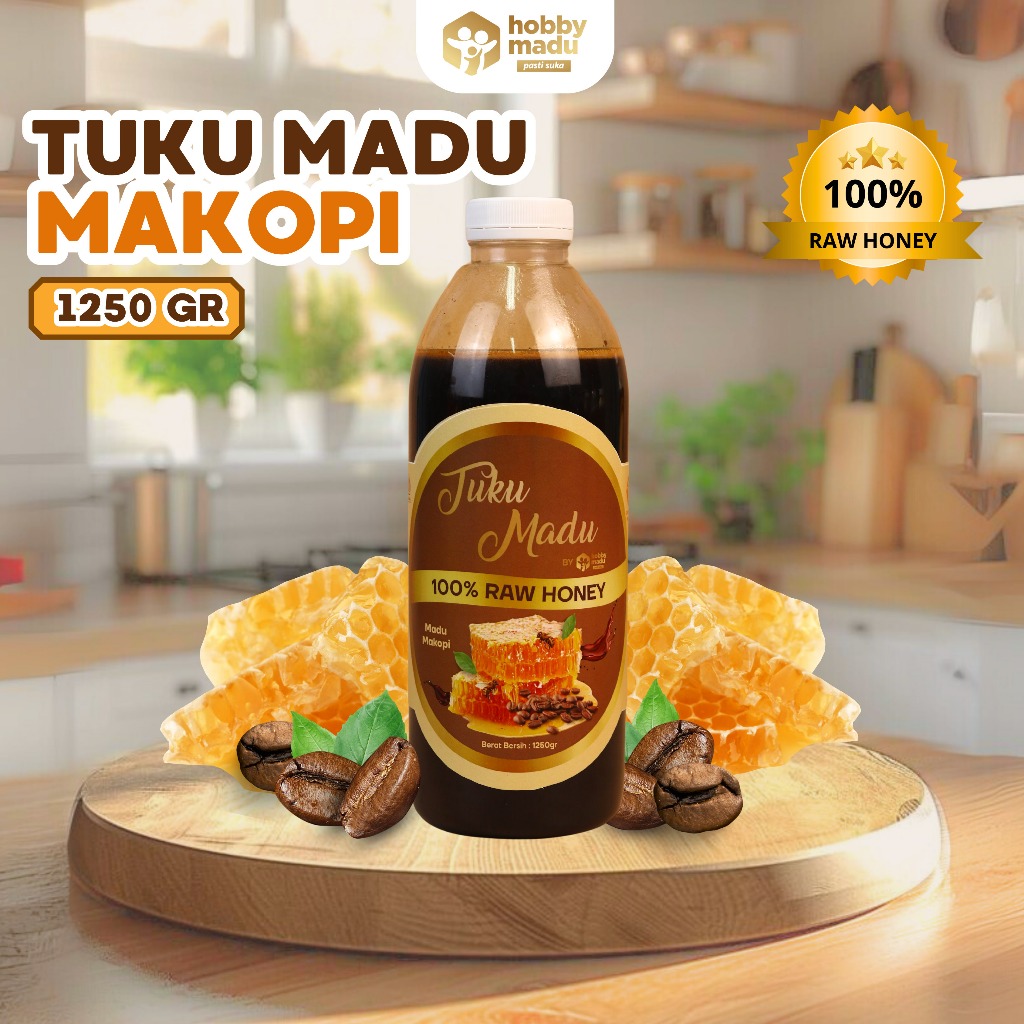 

Madu Makopi Madu Murni Khusus Kopi Botol 1250g - Tuku Madu