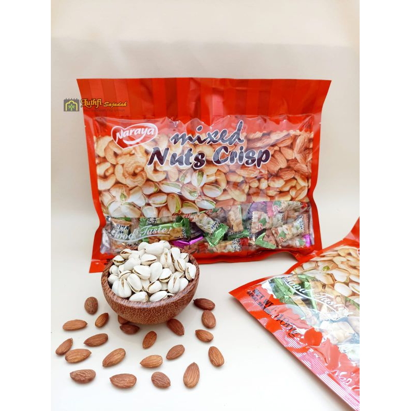 

Naraya mixed nut Crisp 400 gr| Naraya ting-ting| camilan oleh-oleh haji umroh