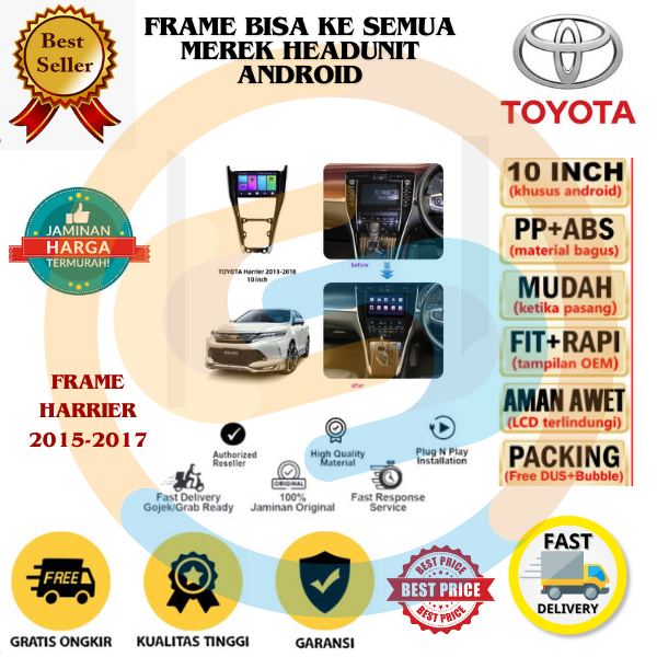 Frame  headunit 10 inch Toyota Harrier 2015 2015