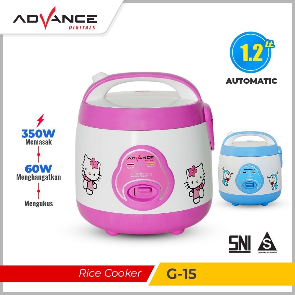 Rice Cooker Advance 1,2L G-15/ Penanak Nasi Mini / Magic Com / Magic Jar 3in1 Kapasitas 1.2 Liter