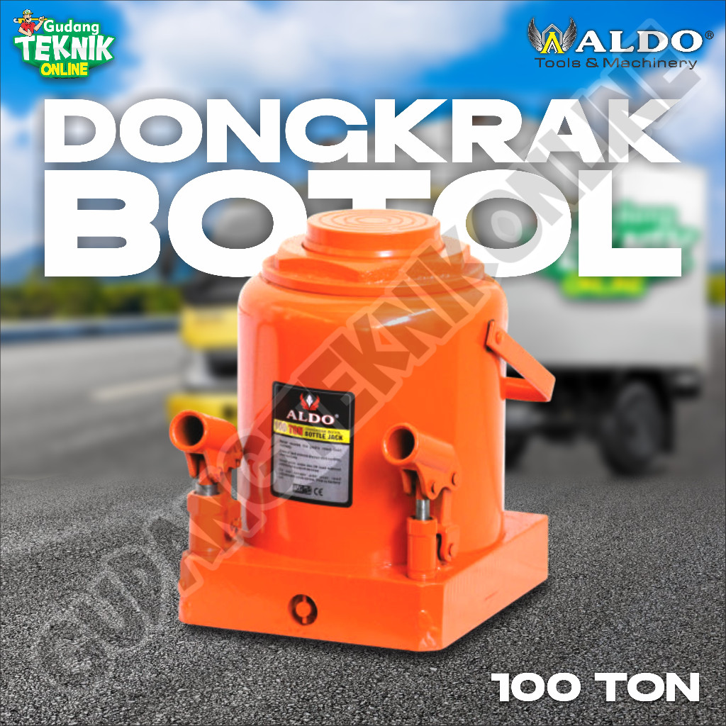 Dongkrak Botol 100T ALDO / Dongkrak Mobil 100 Ton Dongkrak Hidrolik Hydraulic Jack Bottle Double Spe