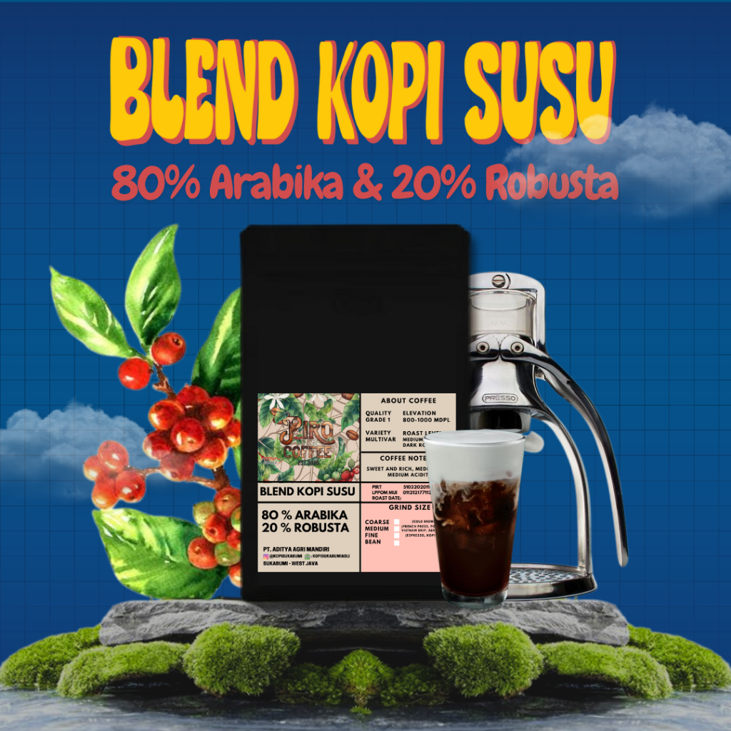 

Biji Kopi Blend 80% Arabika & 20% Robusta (100 Gr) - House Blend Kopi Susu