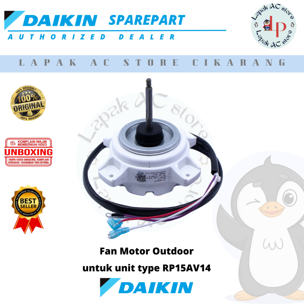 Fan Motor Outdoor AC DAIKIN Malaysia 1/2 PK RP15AV14