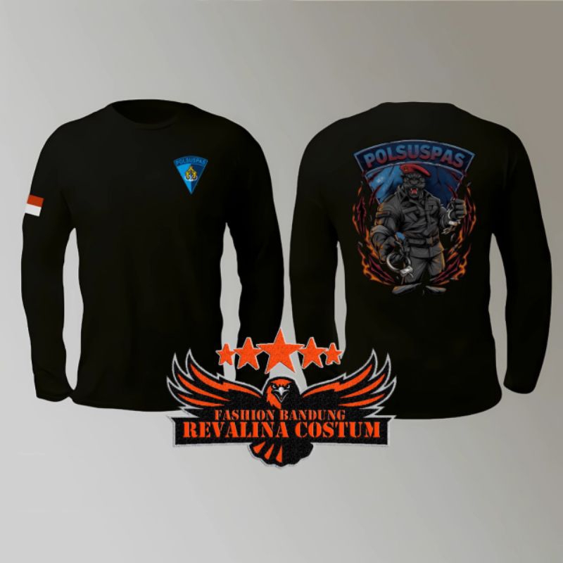 KAOS POLSUSPAS / KEMENKUMHAM / HANTU PENJARA / LENGAN PANJANG / LENGAN PENDEK WARNA HITAM