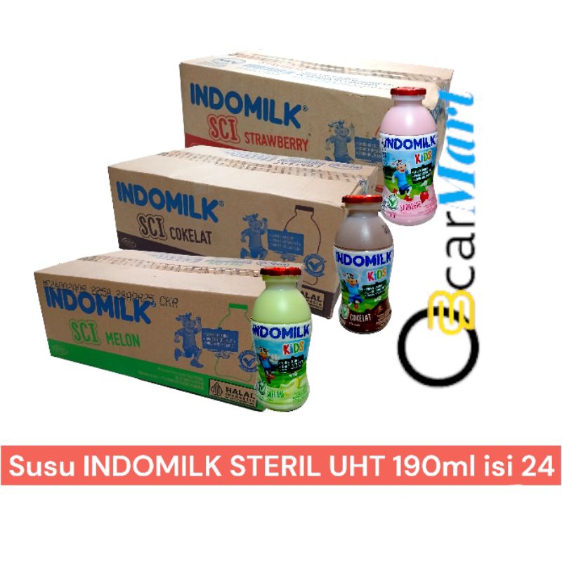 

Gsvmart Susu INDOMILK BOTOL 1 Dus 190ml isi 24 susu steril