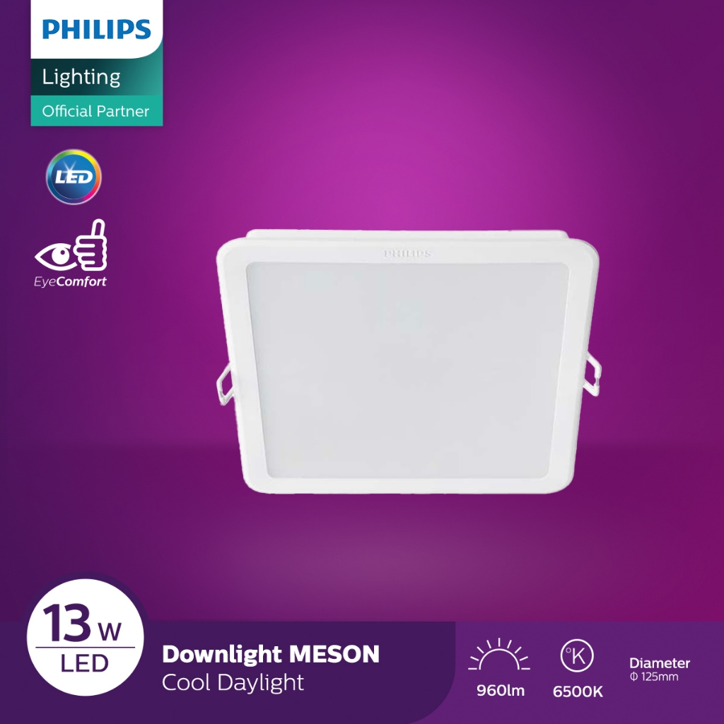 Philips Downlight Kotak Meson 59465 D125 13W Cahaya Putih