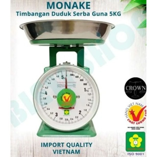 Timbangan Duduk 5kg MONAKE / timbangan manual jarum MONAKE 5kilo ( quality Vietnam)/ TIMBANGAN DUDUK