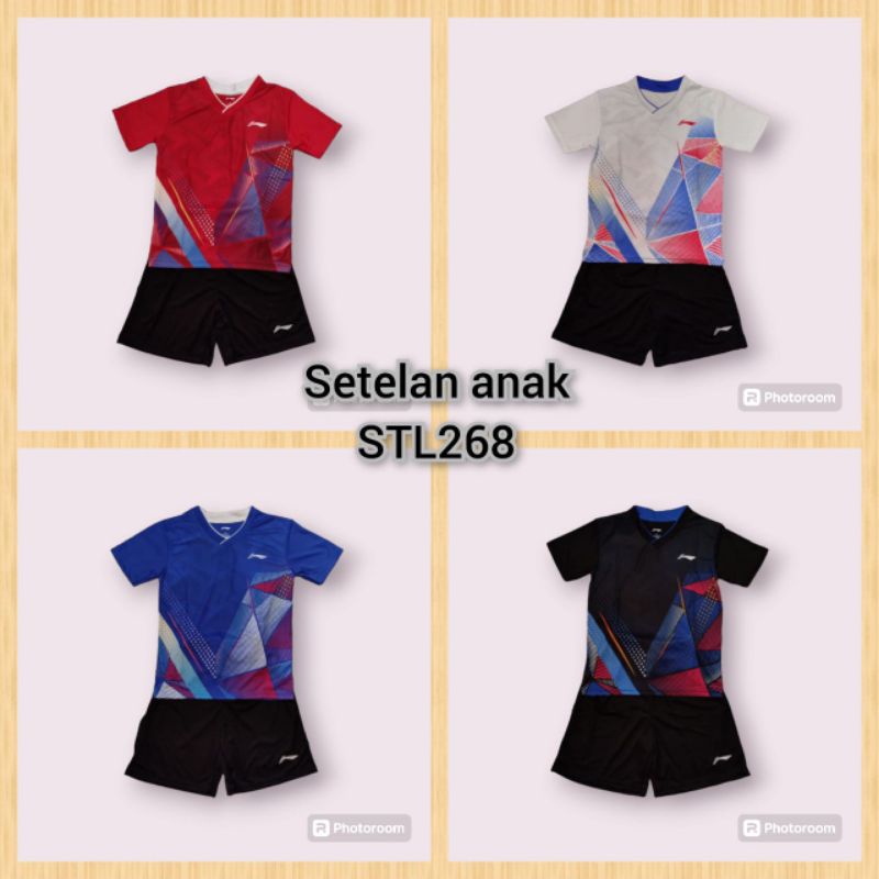 Setelan baju badminton anak laki laki dan perempuan STL268
