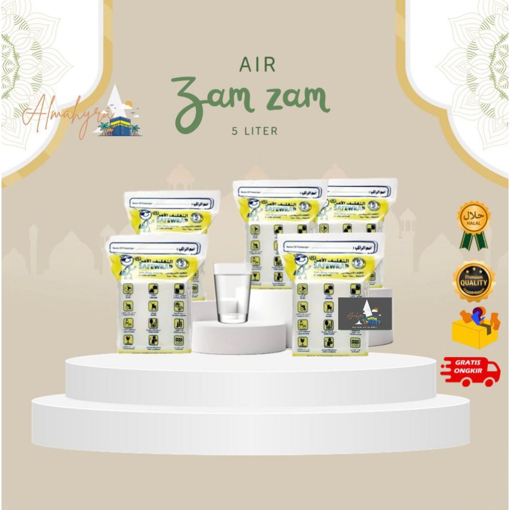 

Air zam zam 5 liter kemasan kompan