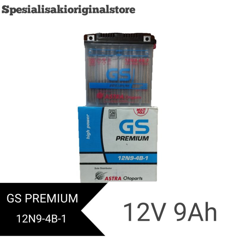 aki motor murah original gs premium 12n9