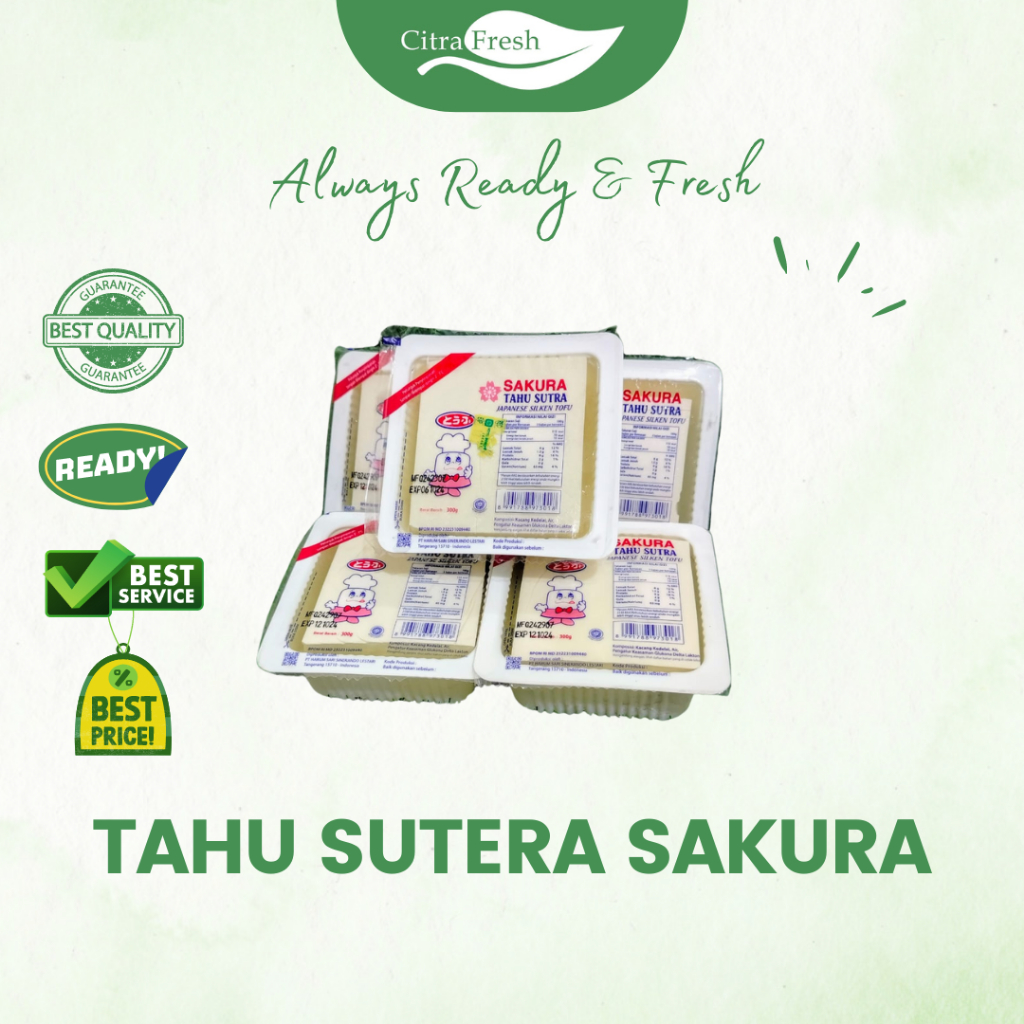 

CITRA FRESH Tahu Sutera Sakura 300 Gram - Selalu Ready dan Fresh