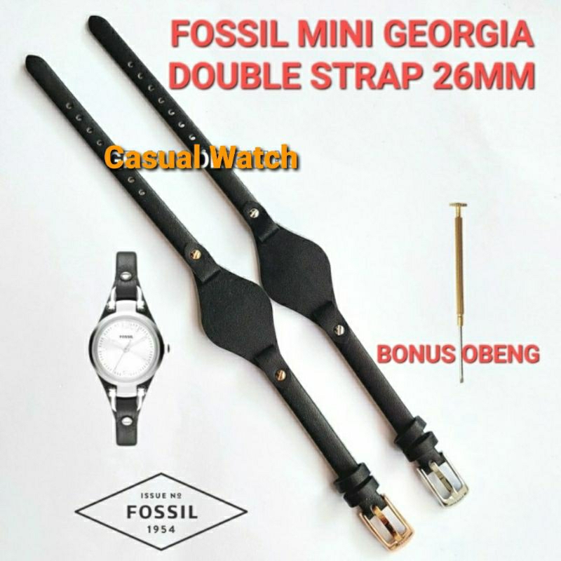 strap leather mini georgia tali kulit jam tangan fashion mini georgia black