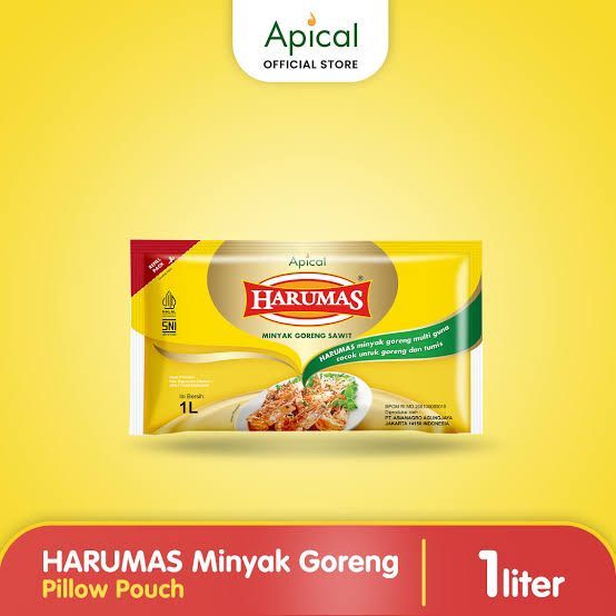

Minyak Goreng harumas Bantal 1 Liter I 1 dus isi 12 Pcs