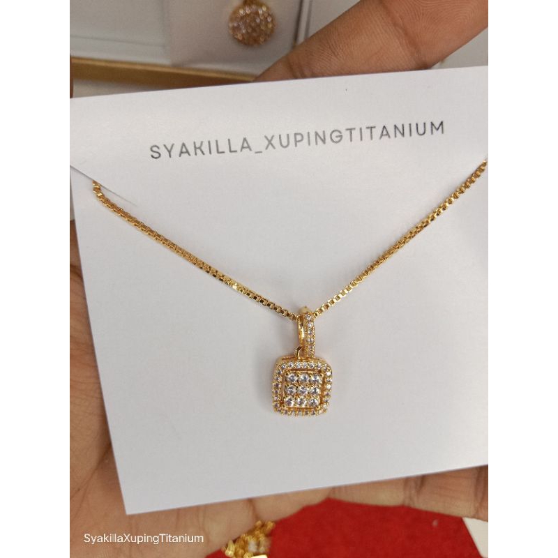 kalung replika berlian xuping titanium anti karat