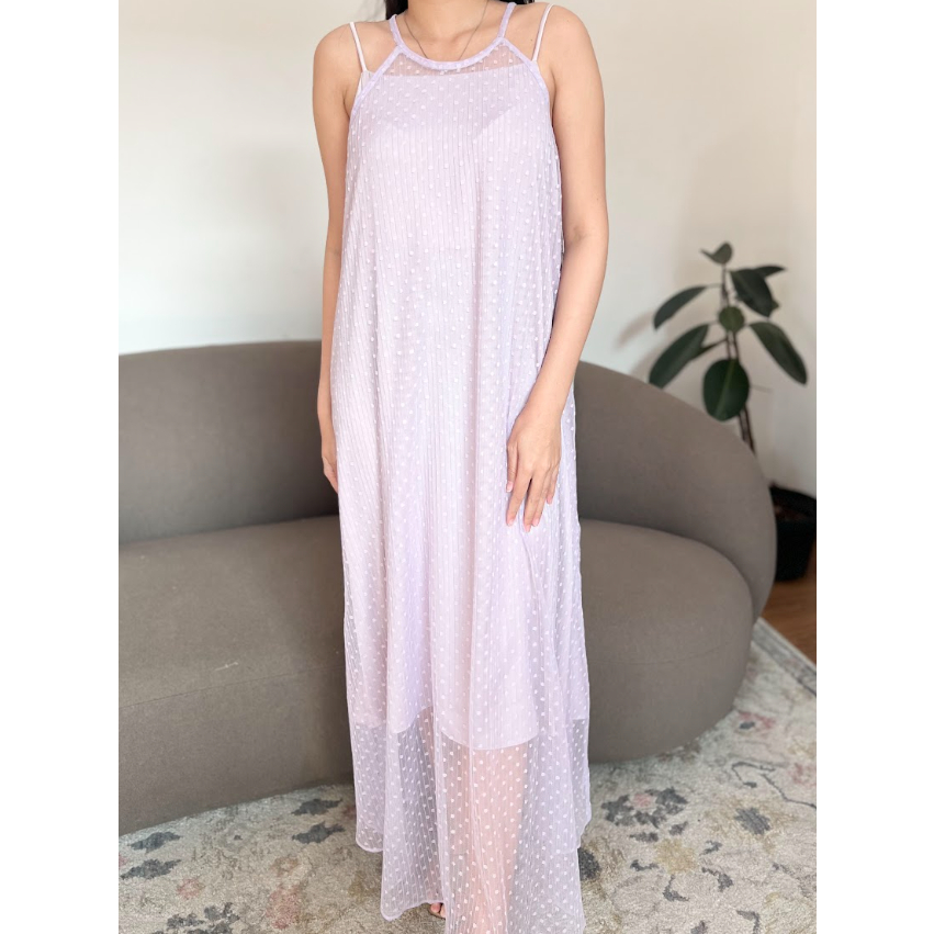 Dresshaus ALUNA Alma Dress | Dress Pesta Wanita Tile Dots Satin Casual