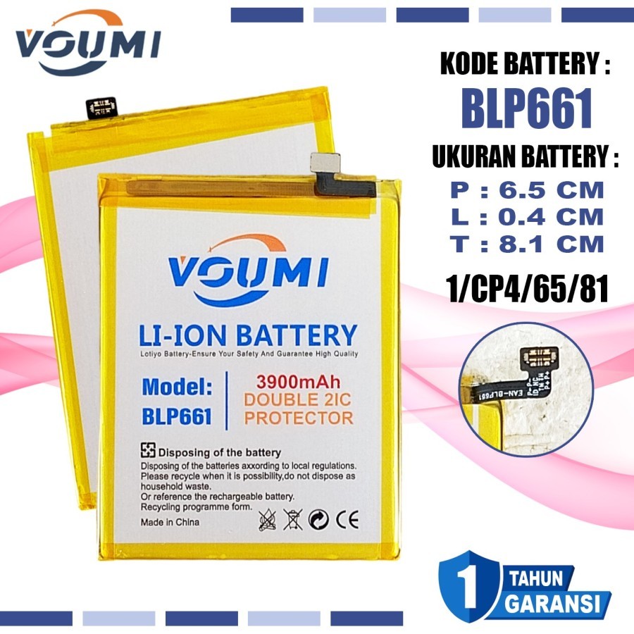 Baterai Oppo F7  A3 BLP661 Double IC Power