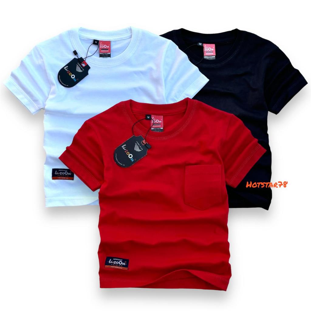 BAJU KAOS DISTRO ANAK MERAH - PUTIH - HITAM , KAOS POLOS ANAK LAKI-LAKI & PEREMPUAN, USIA 1-12 TAHUN