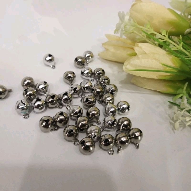 Bell Lonceng Klinting Nikel Beads Silver