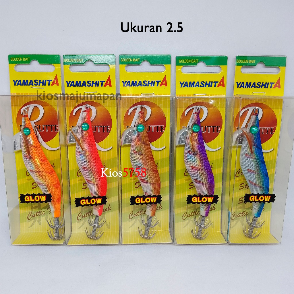 Egi Yamashita SUTTE R Size 2.5 Glow - Squid Jig Yamashita Sutte R 2.5 - Umpan Cumi - Eging Lure