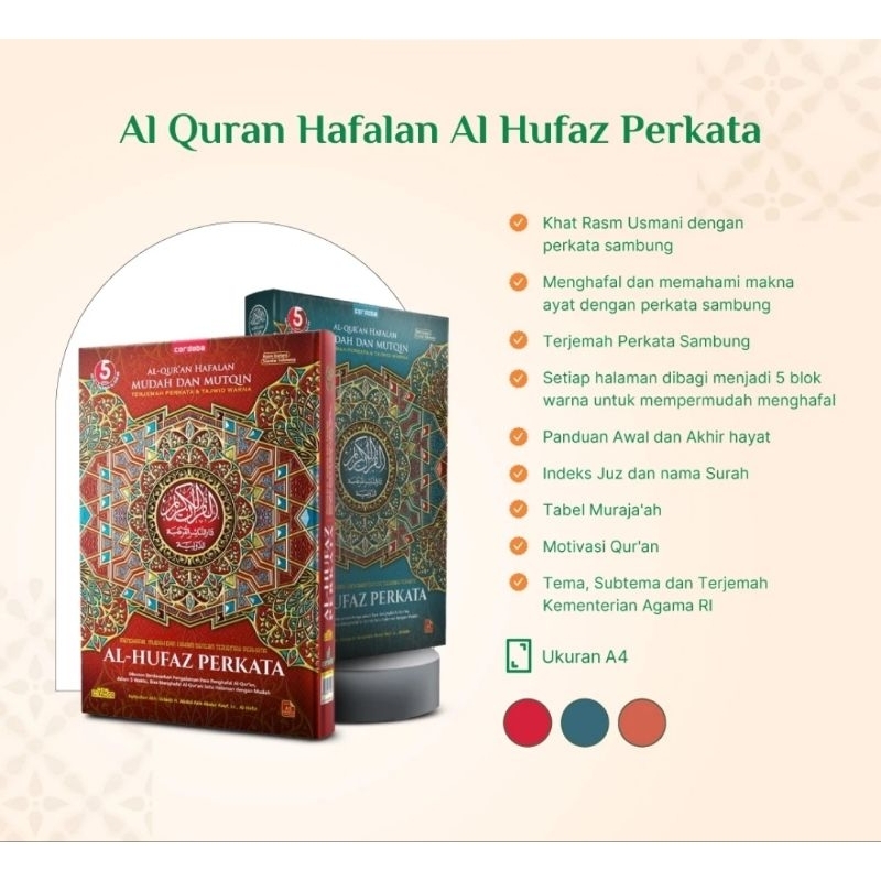AlQuran Al Hufaz Terjemahan Perkata Besar A4 Cordoba