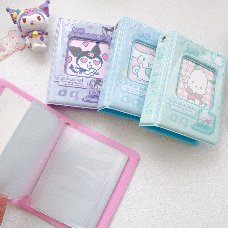Album kartu Sanrio/album foto pengejaran bintang/buku penyimpanan Polaroid kartu kecil berukuran tig