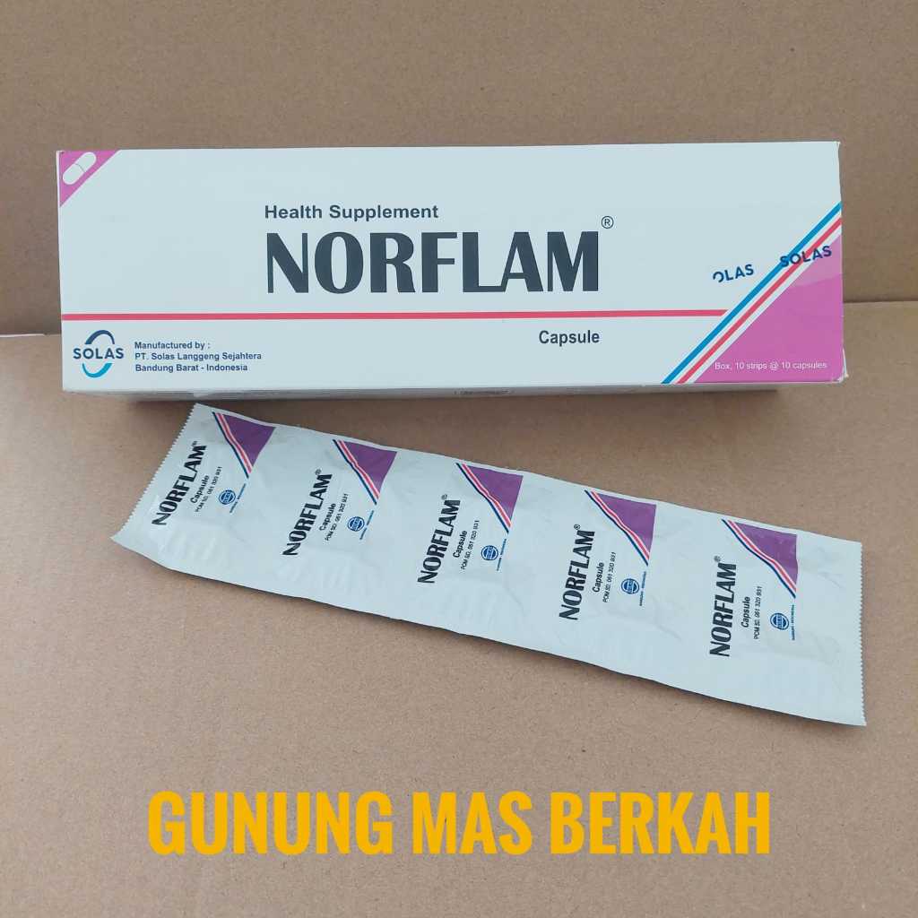 NORFLAM Norflam norflam isi 10 Kapsul - meredakan inflamasi atau pembengkakan terjadi pasca operasi 