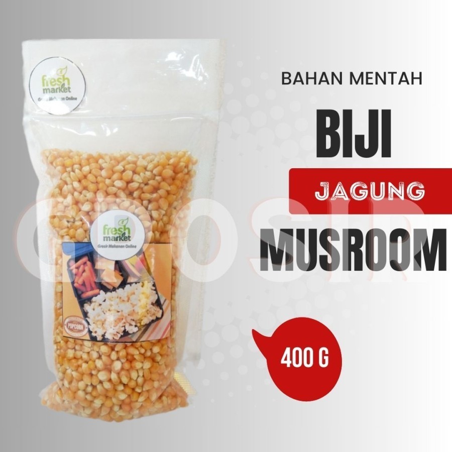 

Bahan Mentah / Biji Jagung Popcorn Big Ball Mushroom / Popcorn Bulat Import 400 Gram / HALAL