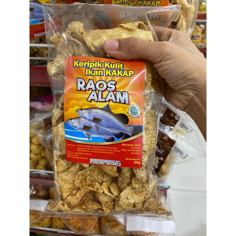 

Keripik kulit Ikan Kakap Berat 50 Gram