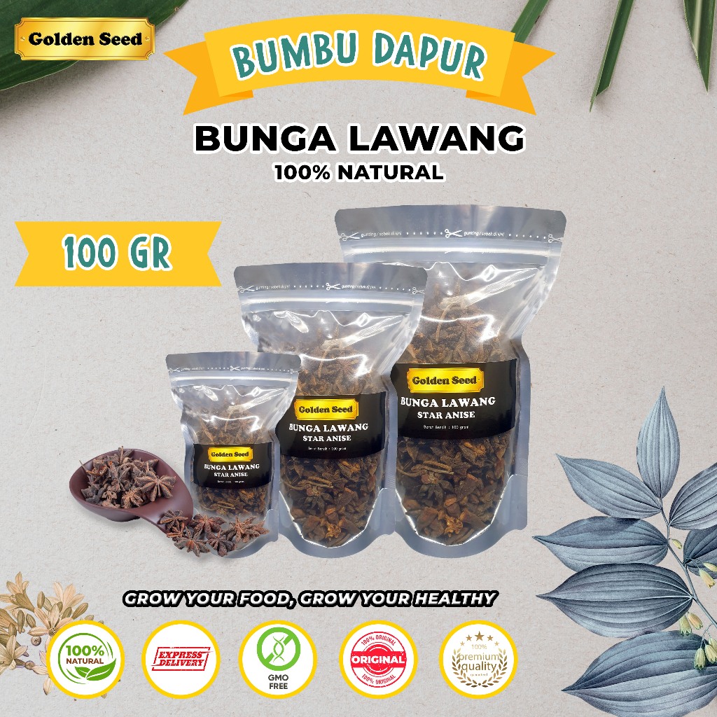 

BUNGA LAWANG / PEKAK 100 GRAM PREMIUM - STAR ANISE 100 GR