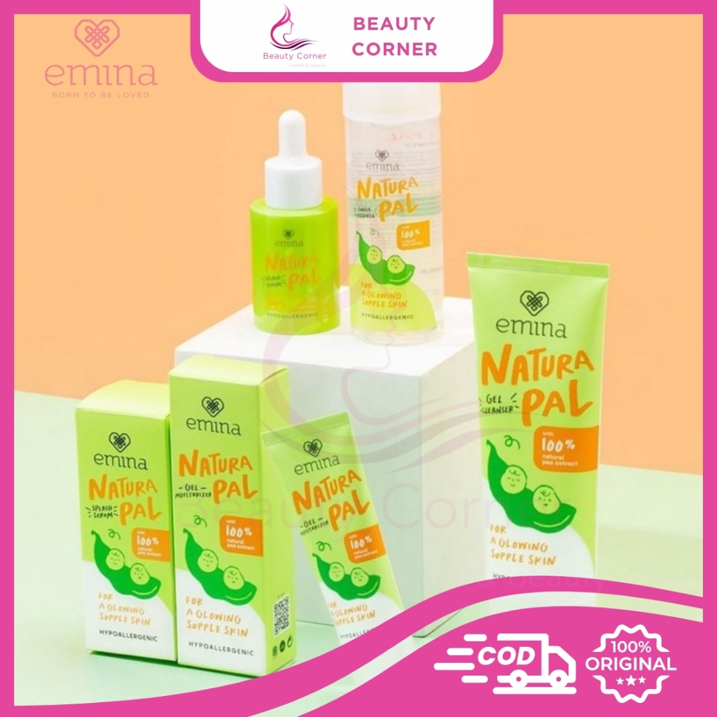 Emina Natura Pal Series (Gel Cleanser /Gel Moisturizer/Toner Essence/ Splash Serum )