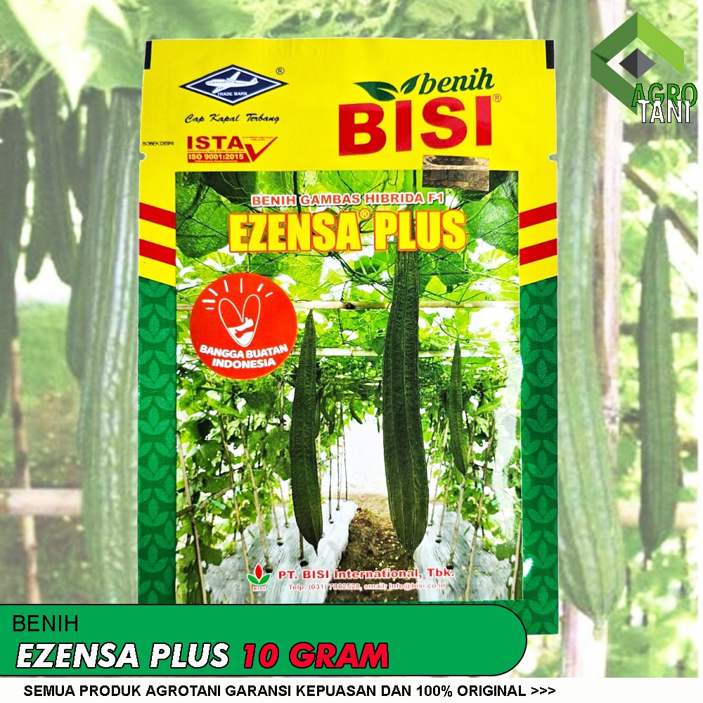 Bibit Benih Gambas Oyong EZENSA PLUS 10 gram Cap Kapal Terbang | Benih Esenza plus 10 gram