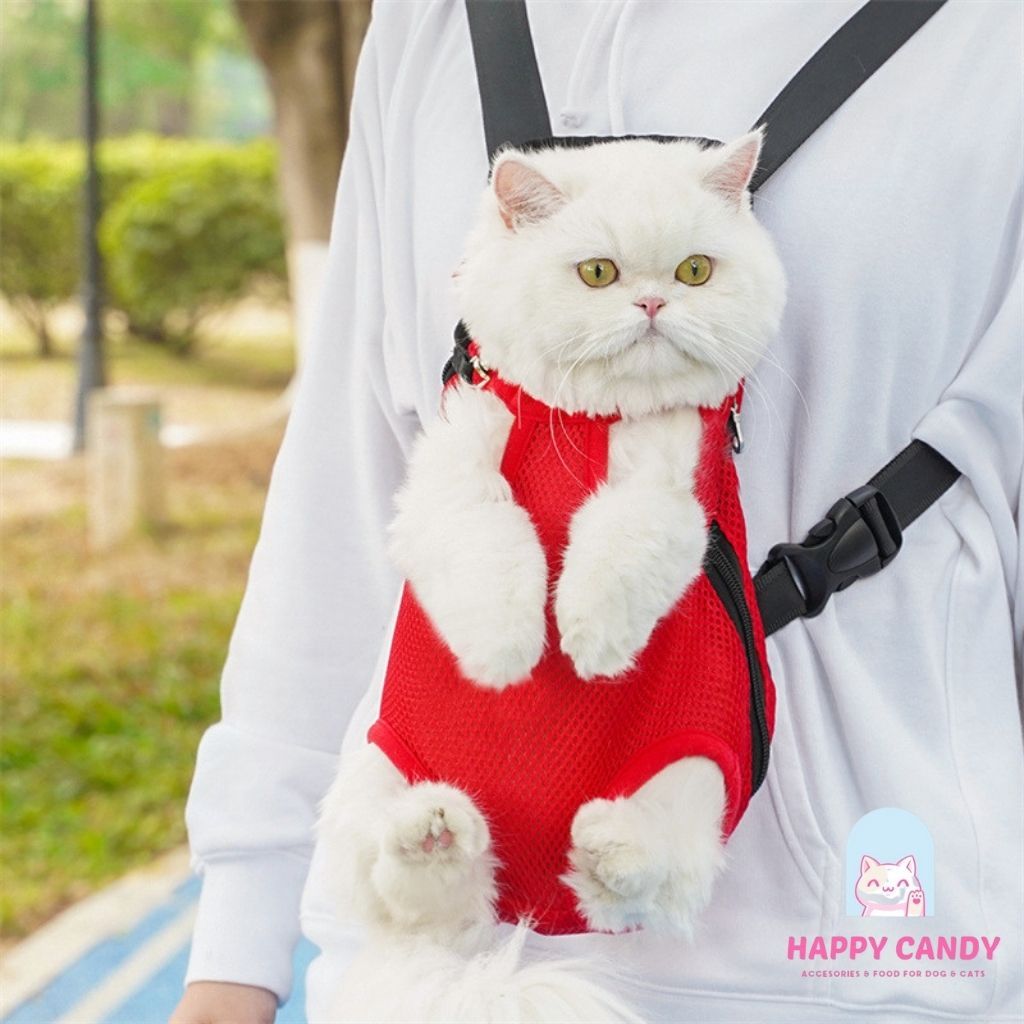 Gendongan Tas kucing gendong depan tas gendong bawa kucing anjing pet carier tas ransel depan Tas ku