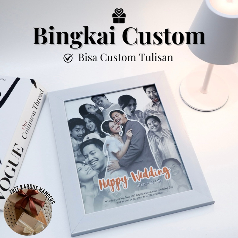Custom Figura Foto - Bingkai Frame Foto 8R - Kado Ulang Tahun - Gift Anniversary - Hadiah Pernikahan