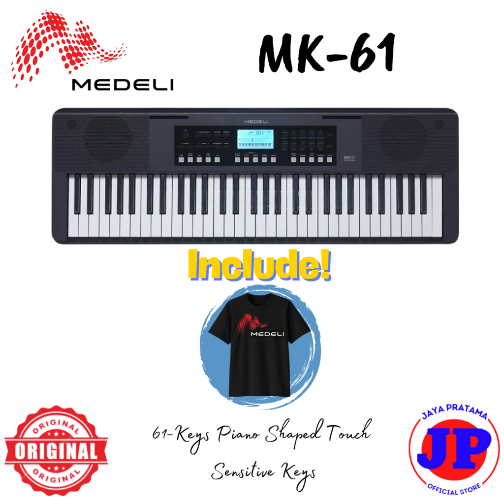 Medeli MK61 61-keys Keyboard Original MK-61 Keyboard Pemula