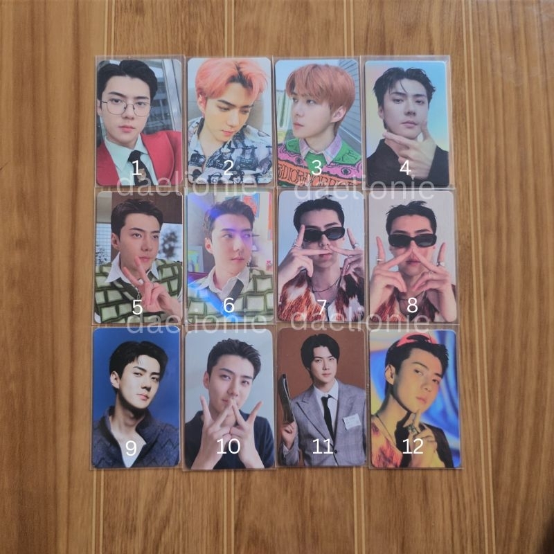 PC SEHUN OFFICIAL PHOTOCARD HD JASMER KIHNO 1BV PINKHUN OREN HOLO EXIST O BARUDAK APPMUS KACAMATA HO