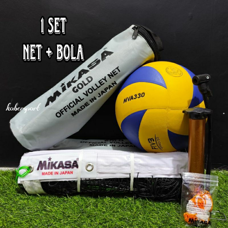 RB 1 Set Net Voli Import & Bola Voli MIKASA PROLIGA Original Size 5