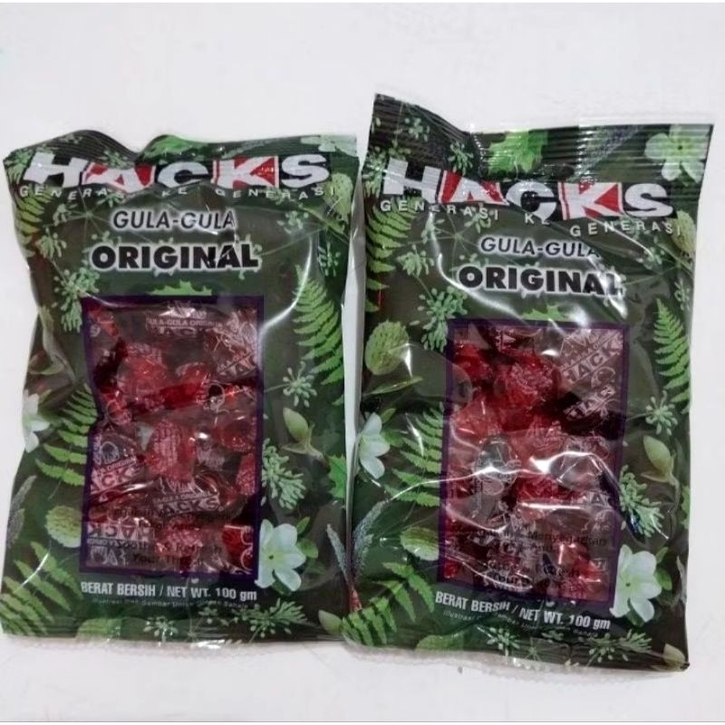 permen batuk hacks 100 g gr gram kemasan ori