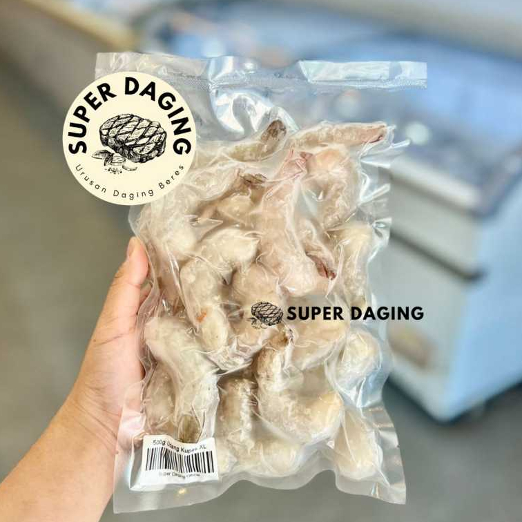 

Udang Vaname Jumbo XL Kupas Frozen 500g - Super Daging Tangerang