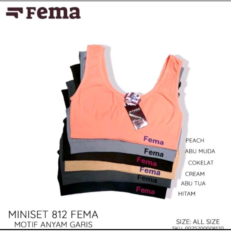 12 PCS miniset sport bra rajut wanita dewasa remaja tanpa busa tali lebar fema free size dimax bb 80