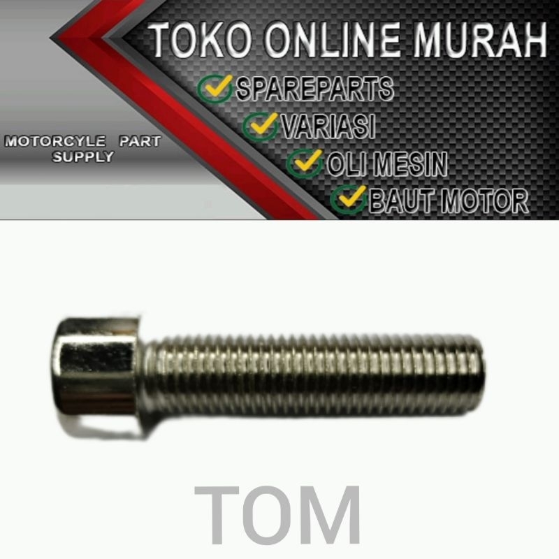 BAUT L M10X40 CROOM (KUNCI L 8MM, DRAT 14, PANJANG 4CM)