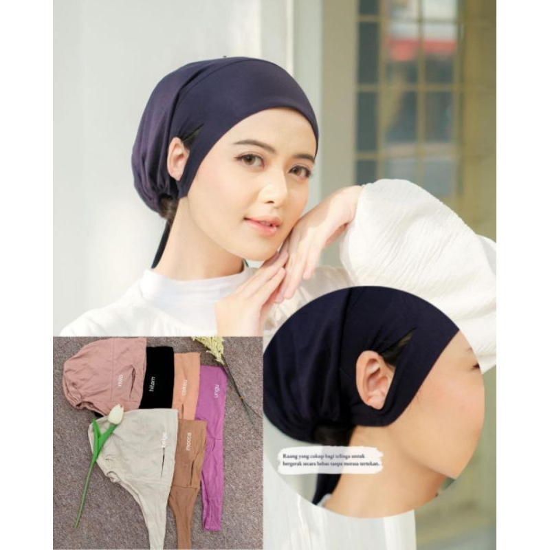 CIPUT INNER IKET  NINJA TALI JILBAB HIJAB KERUDUNG ADA LUBANG TELINGA
