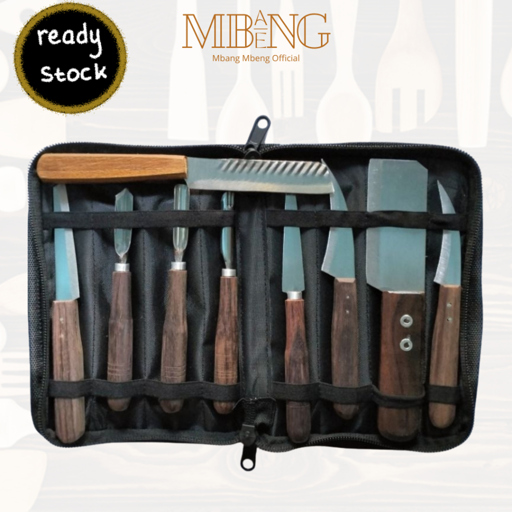 pisau garnish / pisau ukir buah dan sayur / pisau tumpeng set