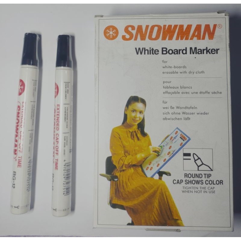 

Spidol Snowman White Board Marker Hitam / Black [ 1 Pcs ]