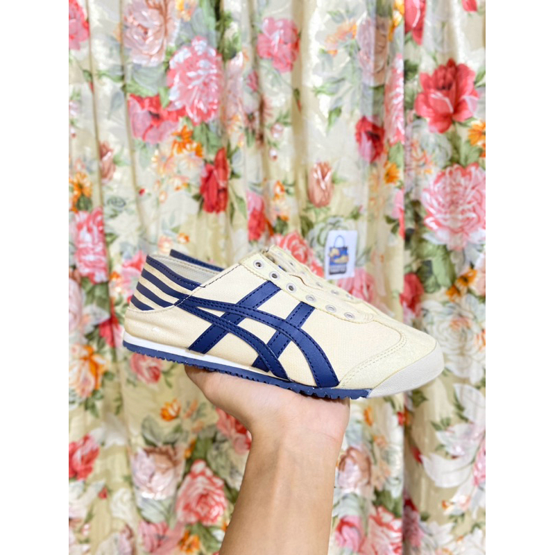 Onitsuka Tiger Mexico 66 Paraty Slip On Cream Navy // TH342N