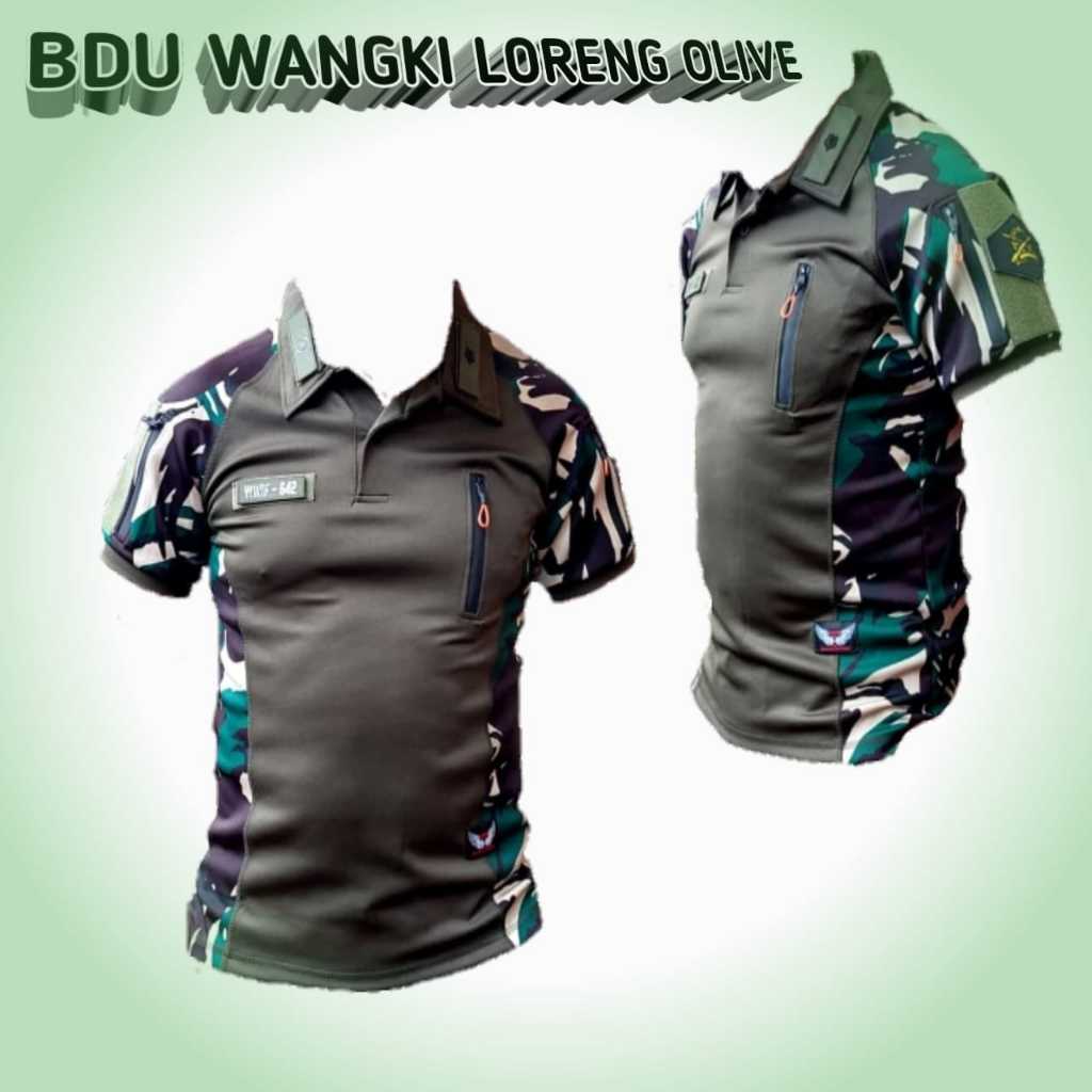 kaos bdu wangki tactical pria full scuba